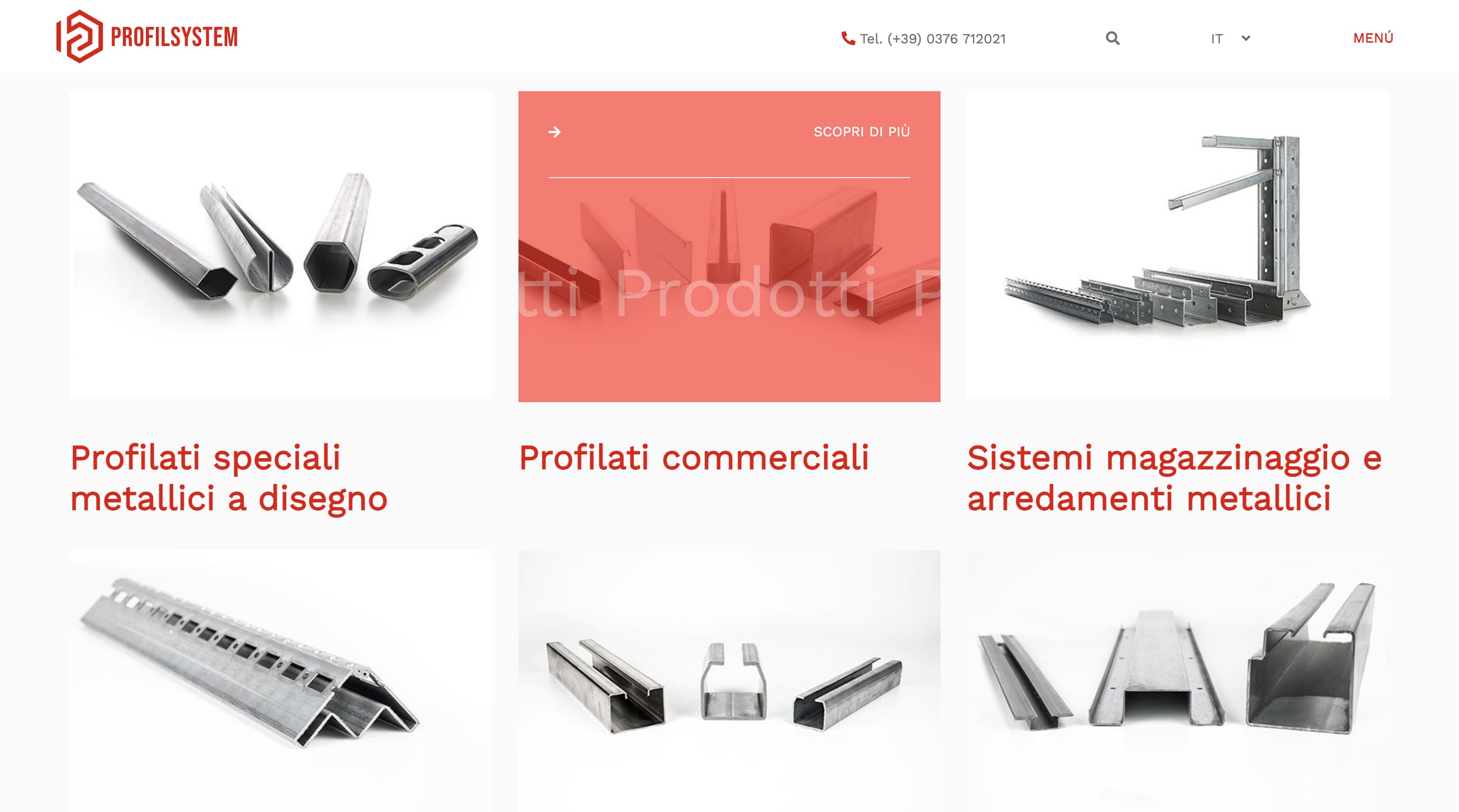 profilsystem website products menu