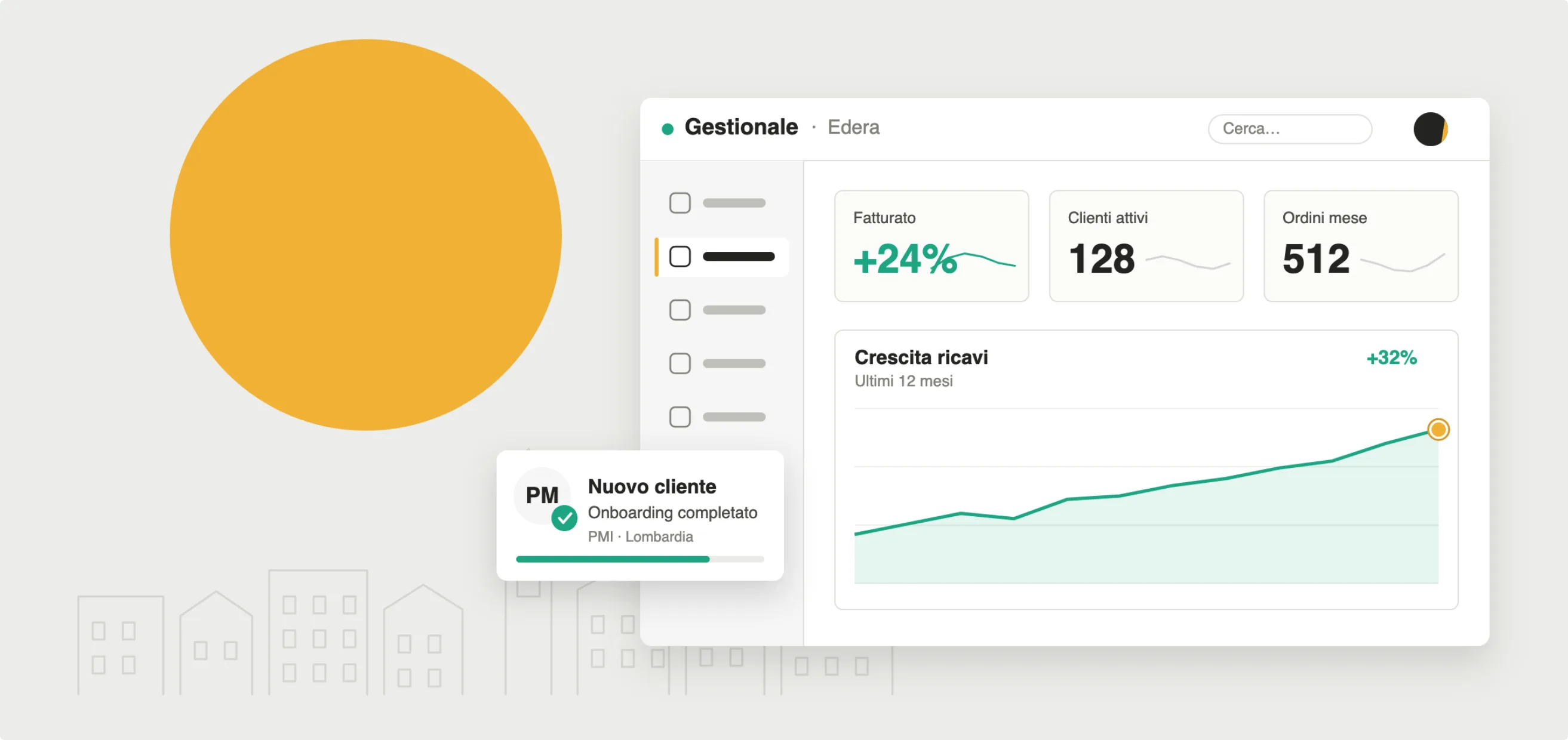 Dashboard gestionale Edera